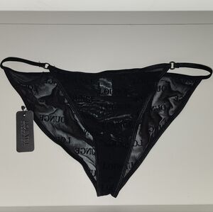 Lounge Black Sheer String Bikini Panties